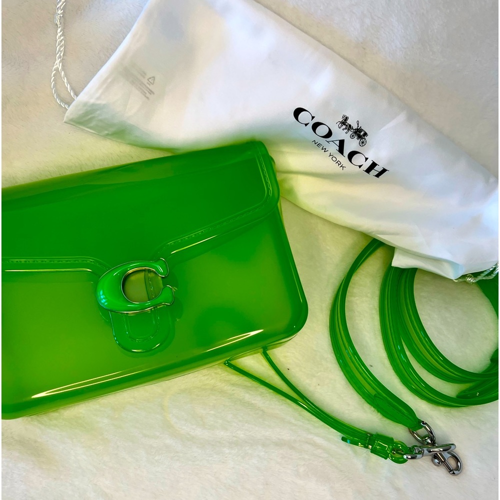 Coach Neon Green Patent Crossbody Bag